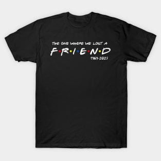 Matthew Perry Rip, The one where we lost a friend T-Shirt